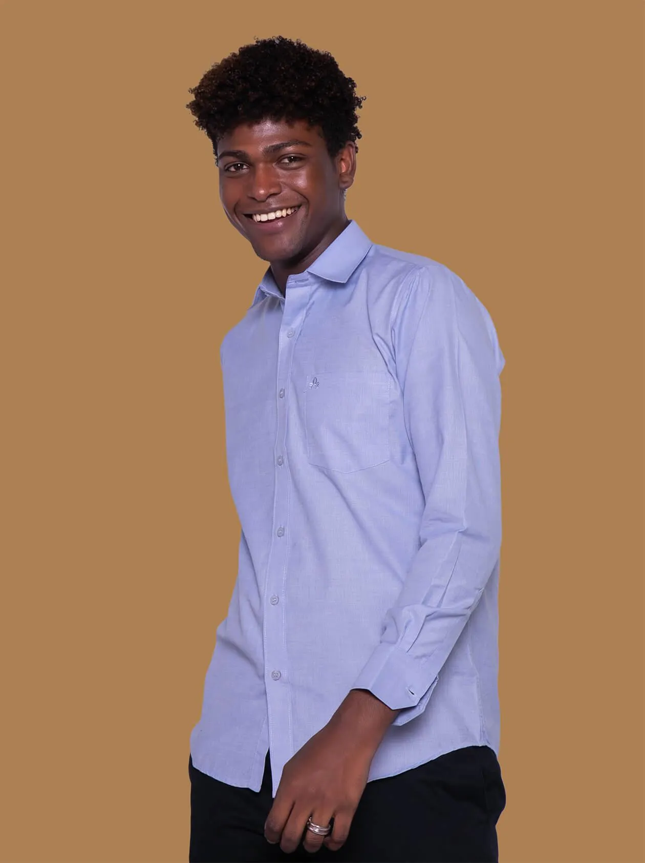 Light Blue Formal Shirt for Men (GBMFRML9002F)