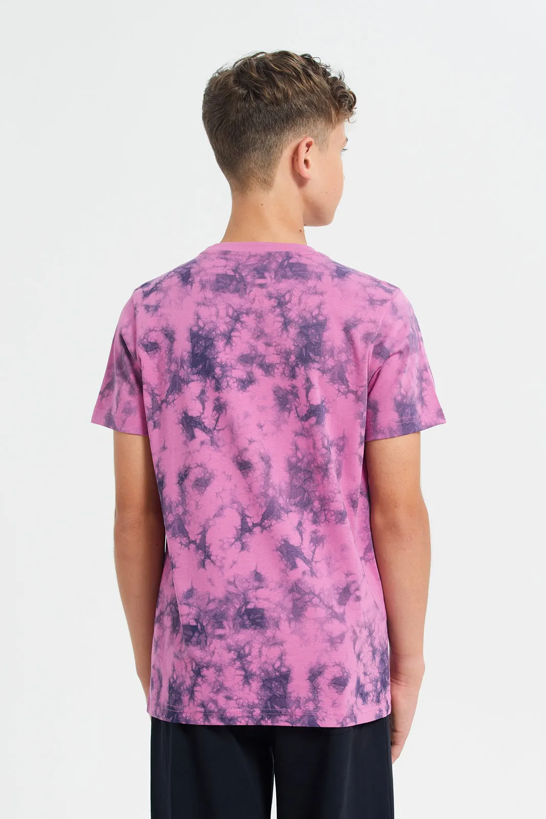 Lilac Los Angeles Tye Dye Tee With Hd Print