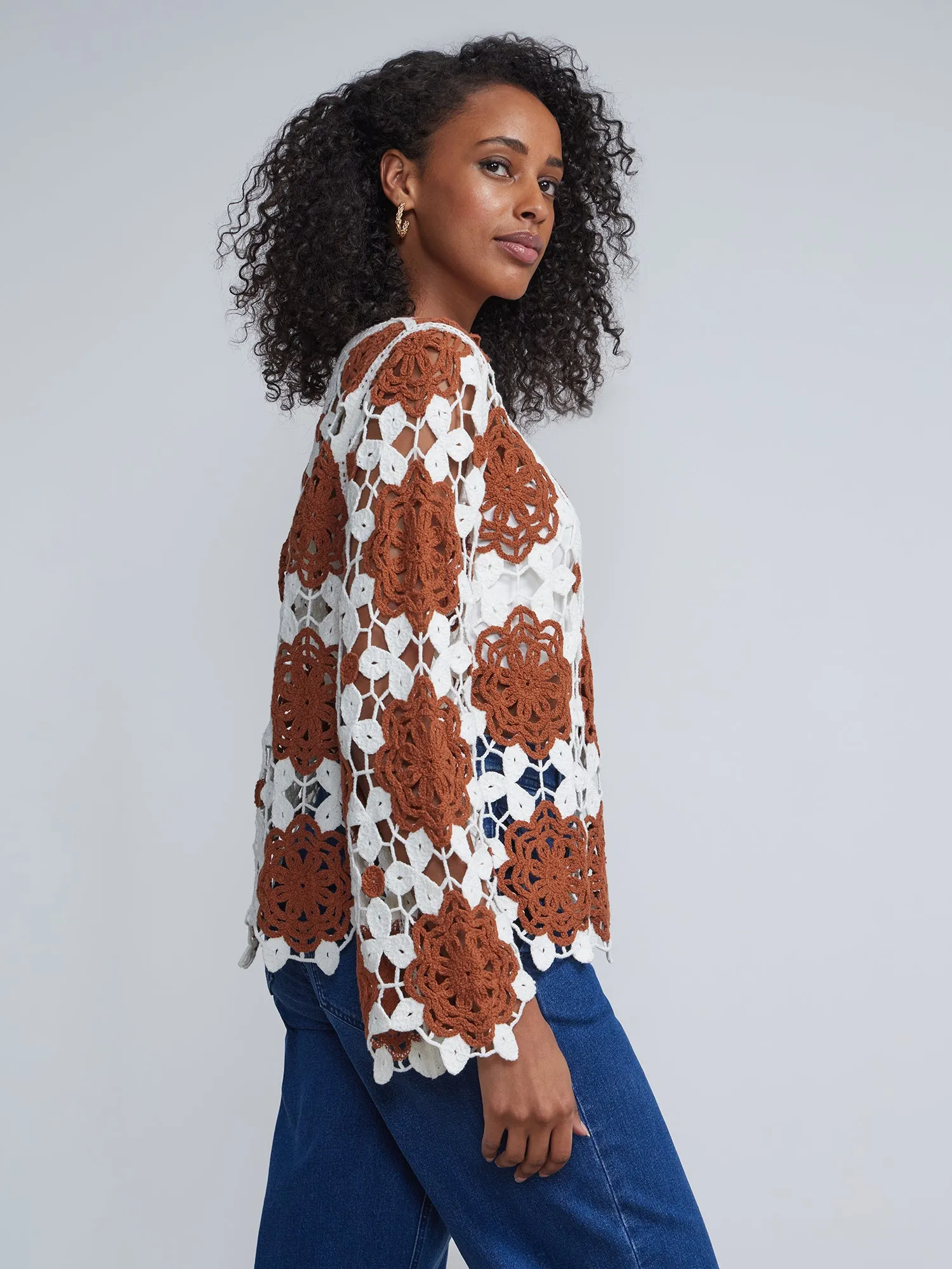 Long Sleeve Boho Crochet Top