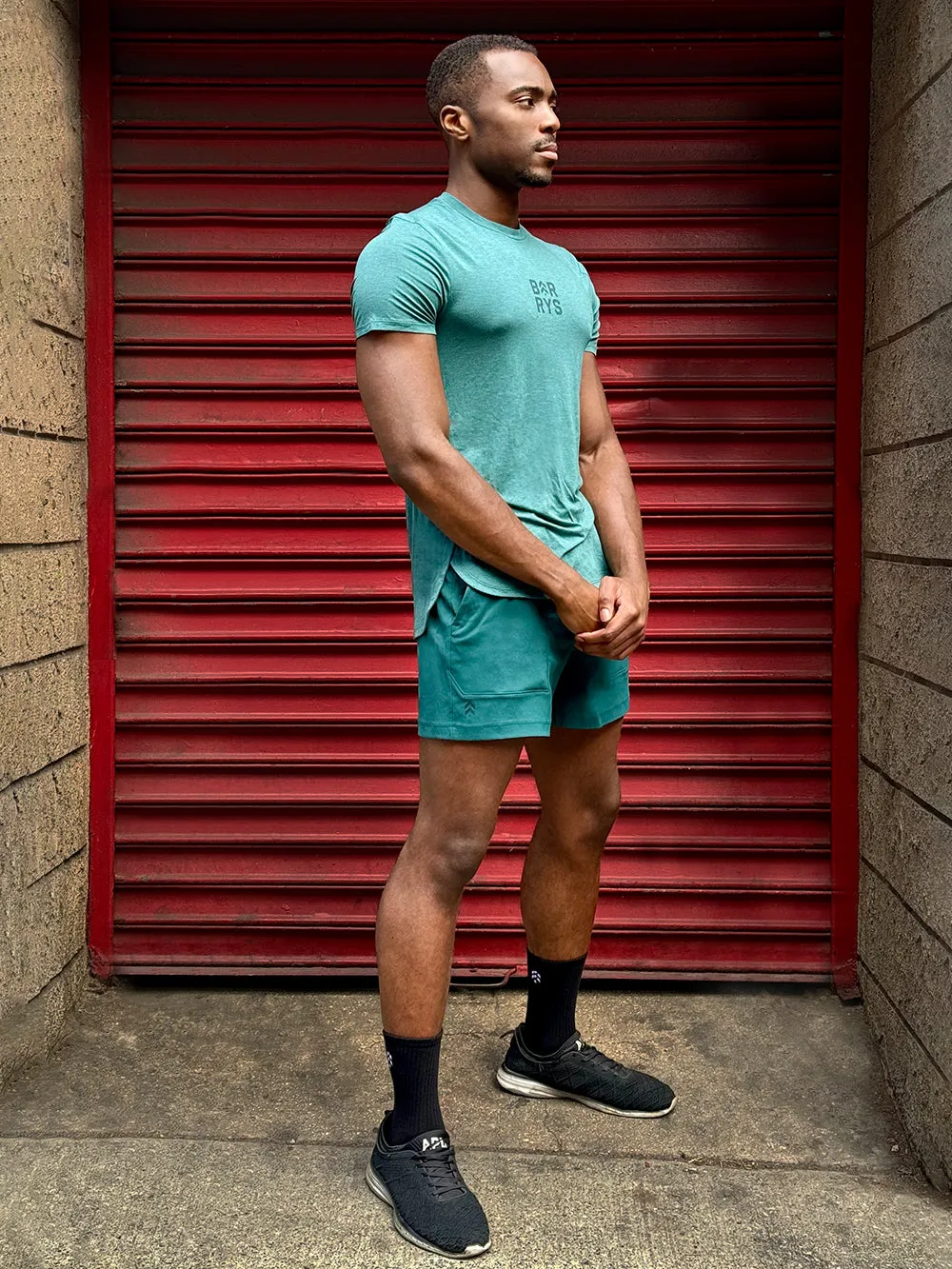 LULULEMON STORM TEAL BALANCER SHORT SLEEVE