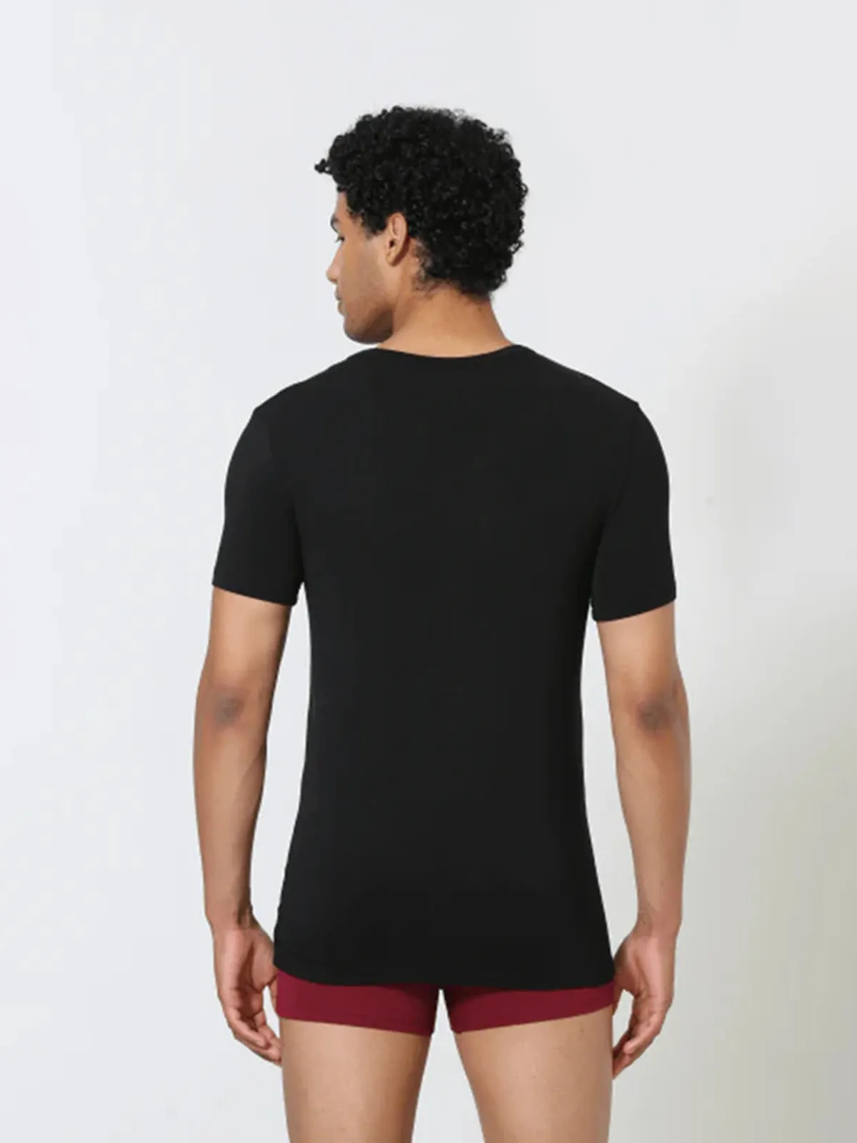 Luxury Modal V Neck Tee - Black