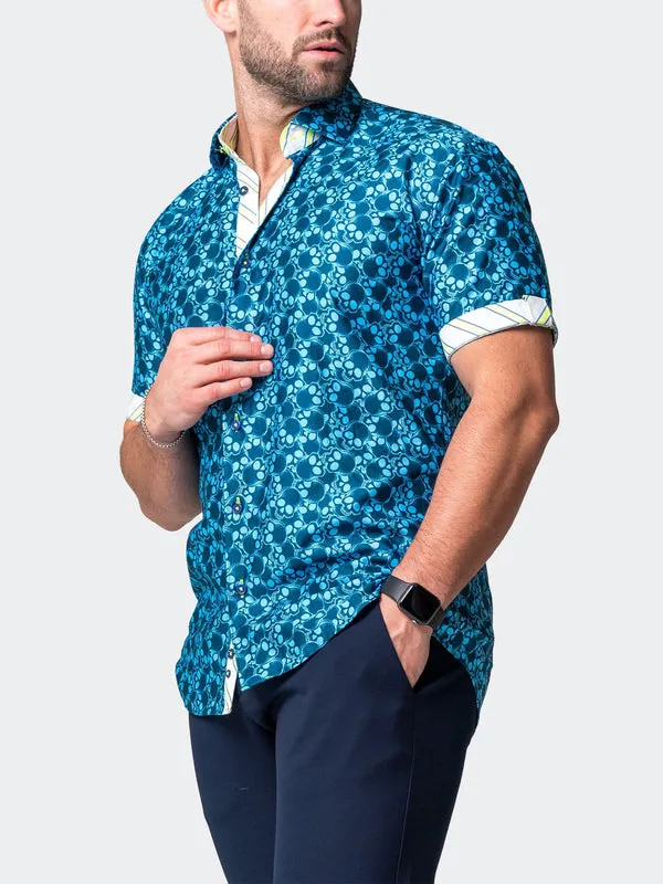 Maceoo Stretch Short-Sleeve Shirt | Galileo SkullLight Blue