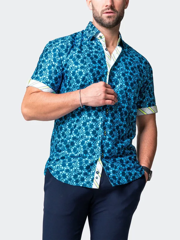 Maceoo Stretch Short-Sleeve Shirt | Galileo SkullLight Blue