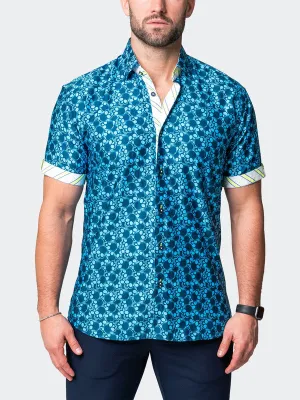 Maceoo Stretch Short-Sleeve Shirt | Galileo SkullLight Blue