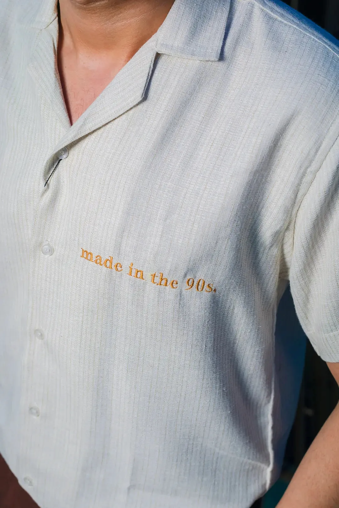 Made in the 90s Embroidered Linen Shirt