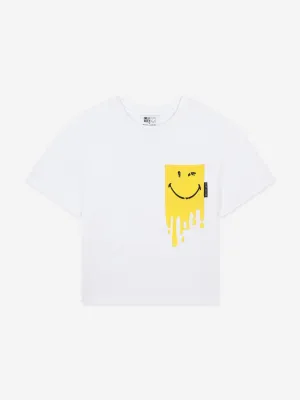 MARC JACOBS Kids Smiley World Pocket T-Shirt in White