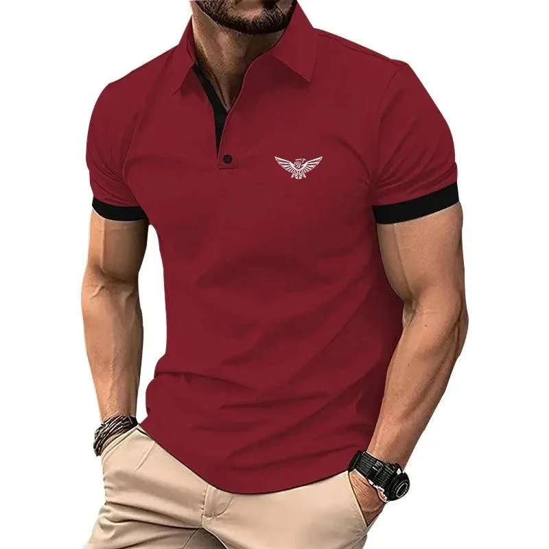 Men Summer Men's Shorts Sleeve Polo Men Tee Shirt