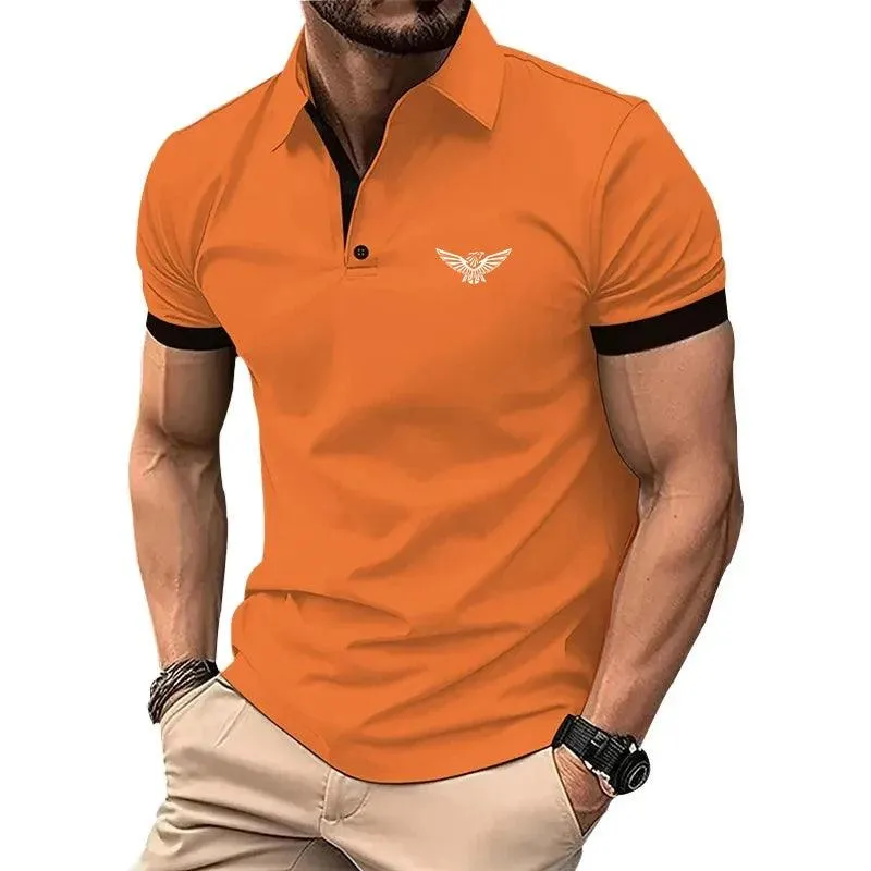 Men Summer Men's Shorts Sleeve Polo Men Tee Shirt