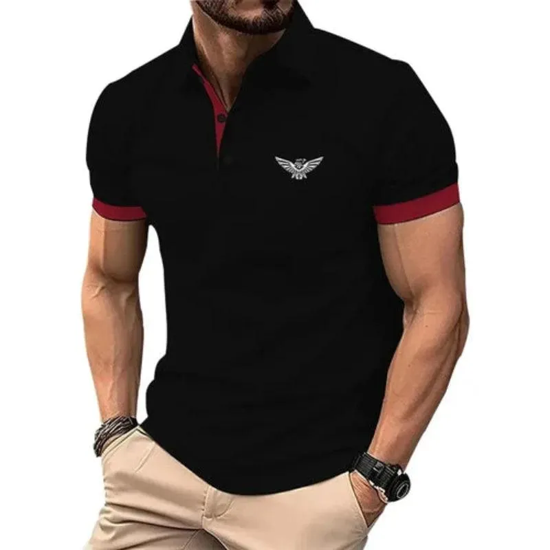 Men Summer Men's Shorts Sleeve Polo Men Tee Shirt