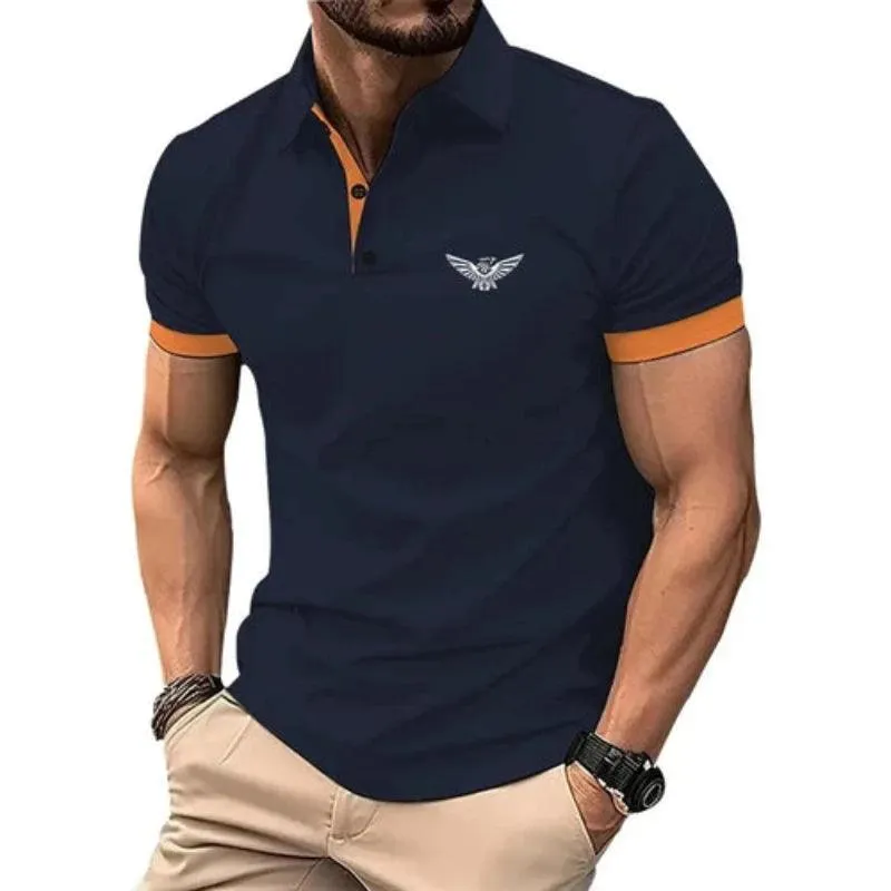 Men Summer Men's Shorts Sleeve Polo Men Tee Shirt