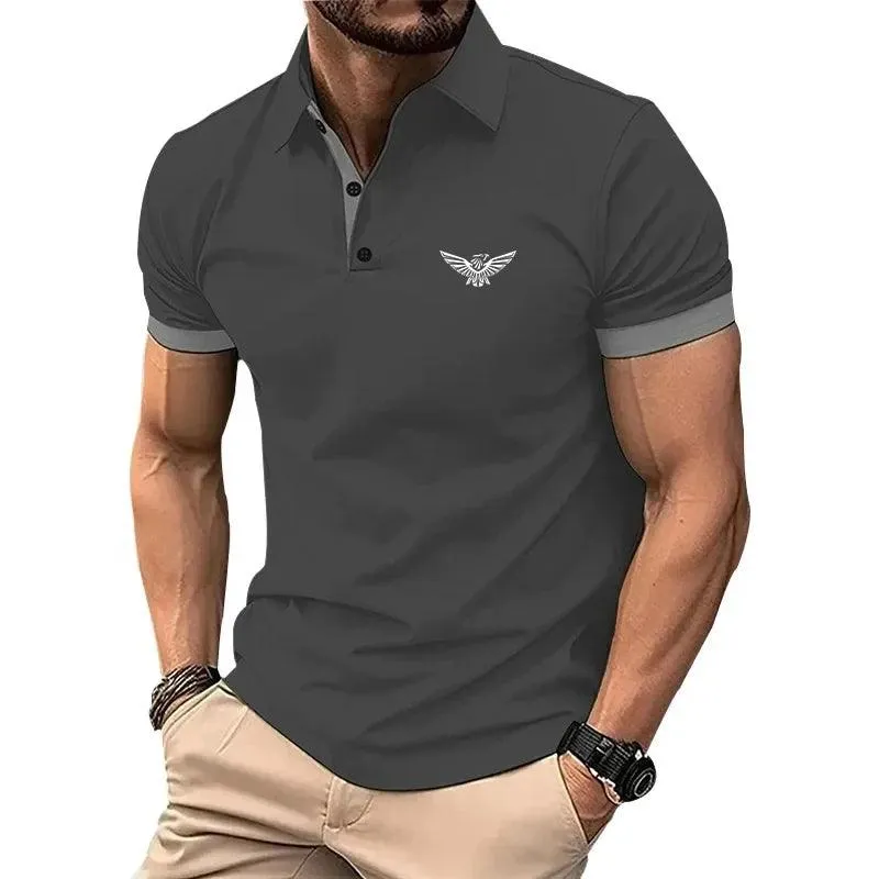 Men Summer Men's Shorts Sleeve Polo Men Tee Shirt