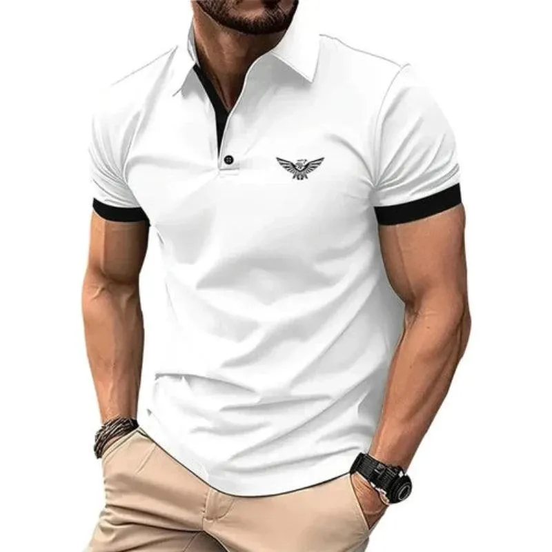 Men Summer Men's Shorts Sleeve Polo Men Tee Shirt