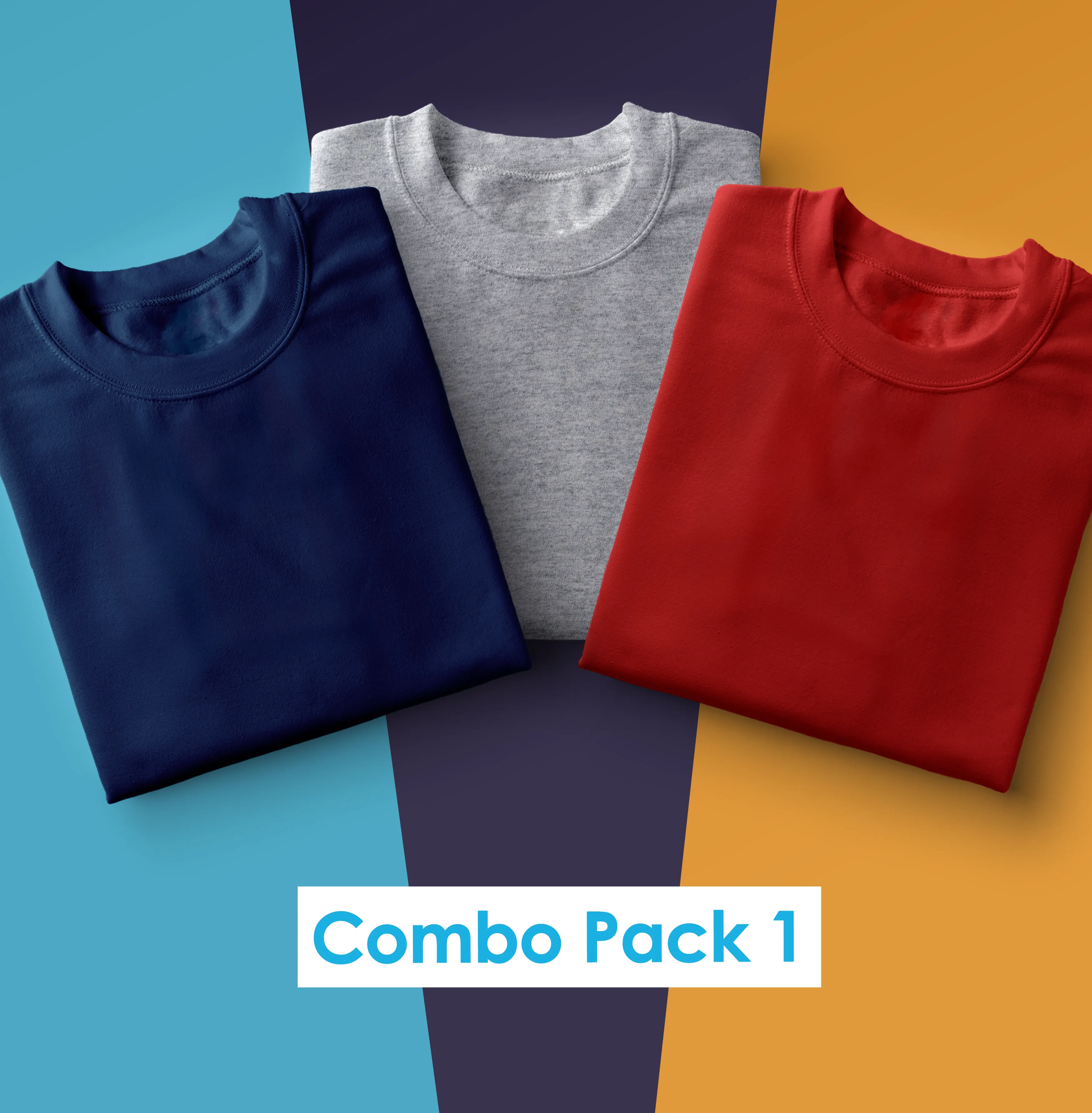 Men's Cotton Minimalist T-shirts (Pack of 3)