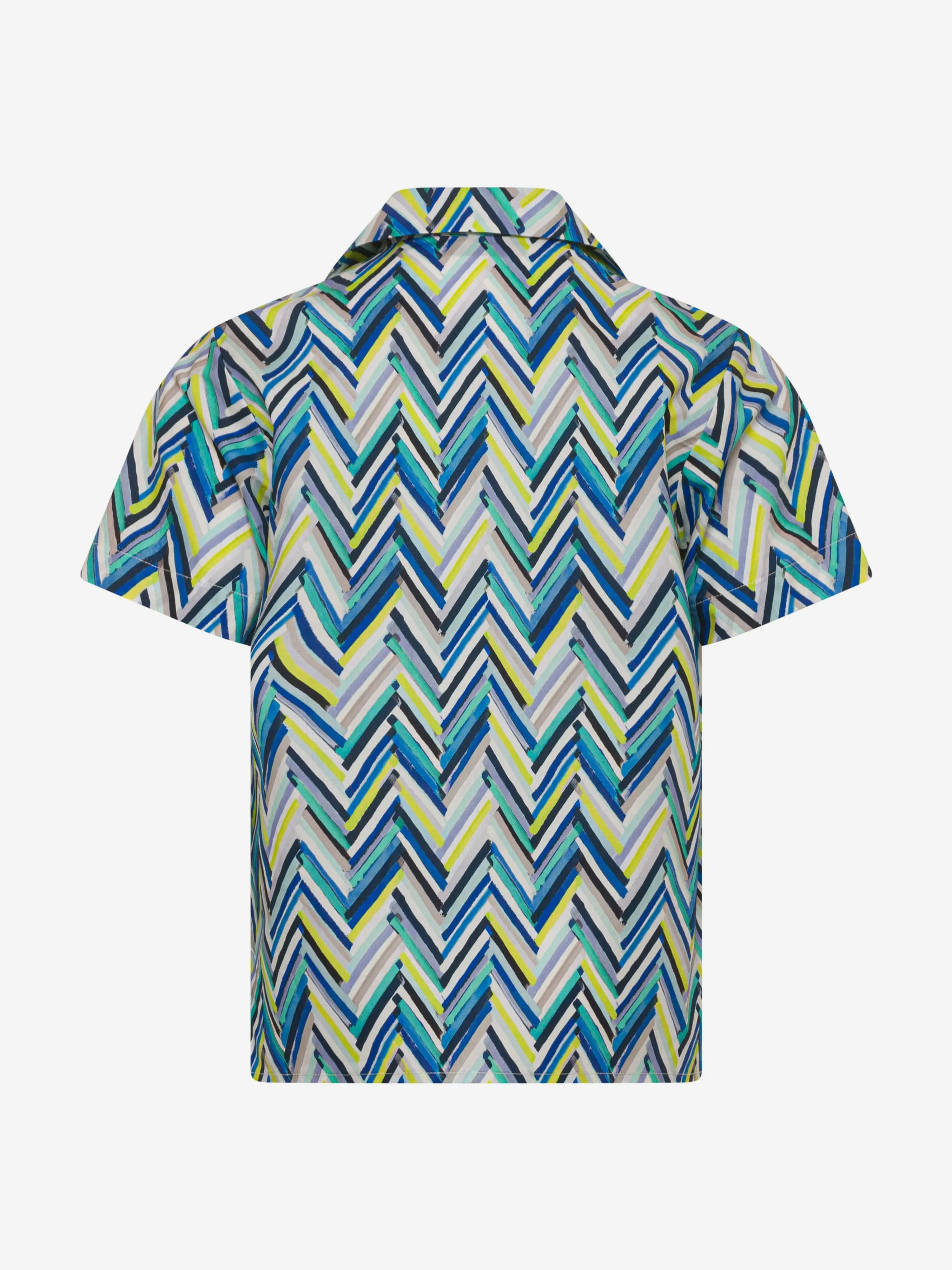 Missoni Boys Zigzag Beach Shirt in Blue