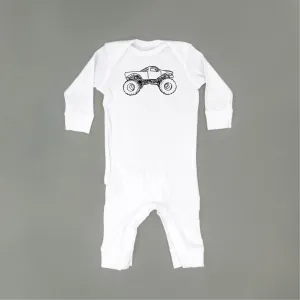 MONSTER TRUCK - Minimalist Design - One Piece Baby Sleeper