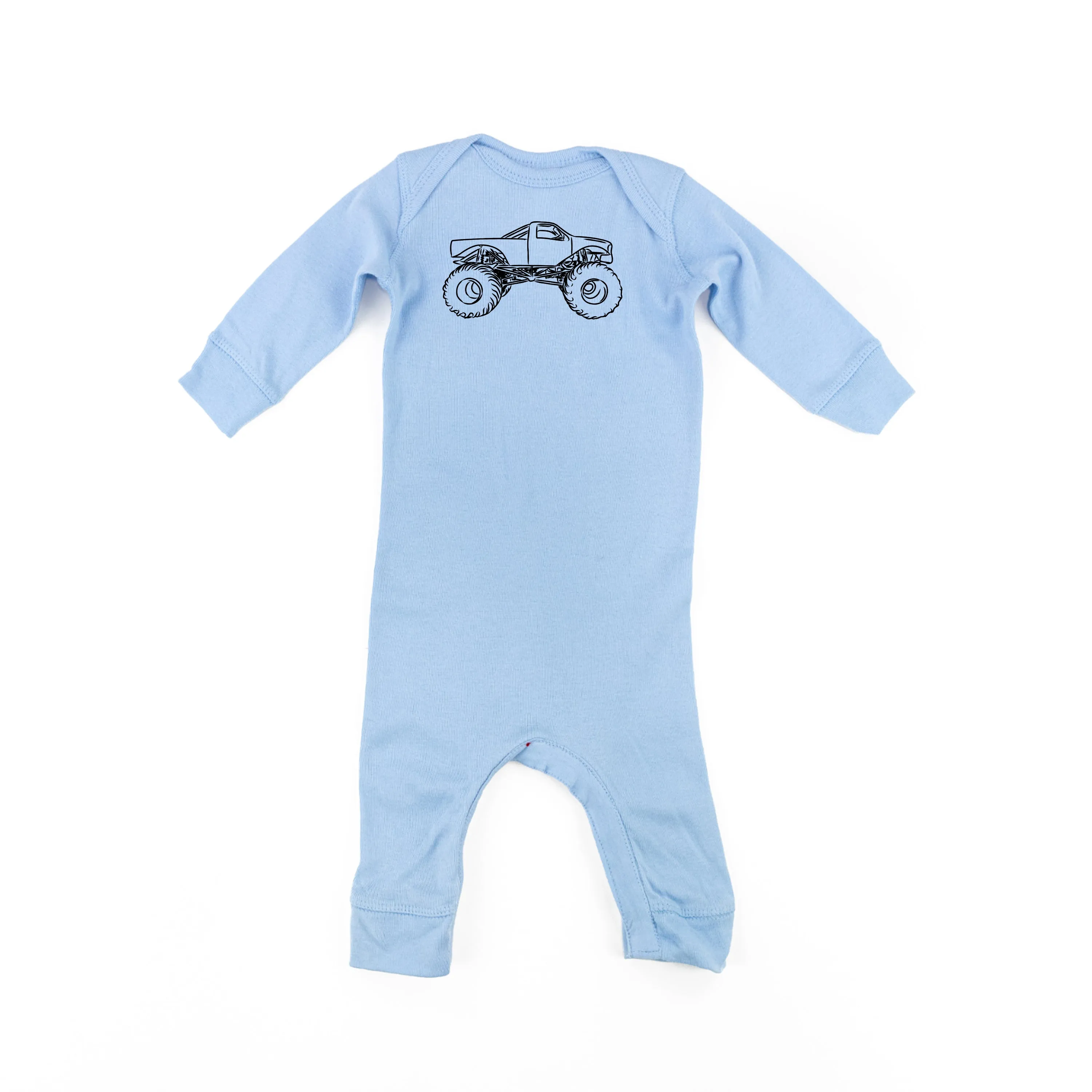 MONSTER TRUCK - Minimalist Design - One Piece Baby Sleeper