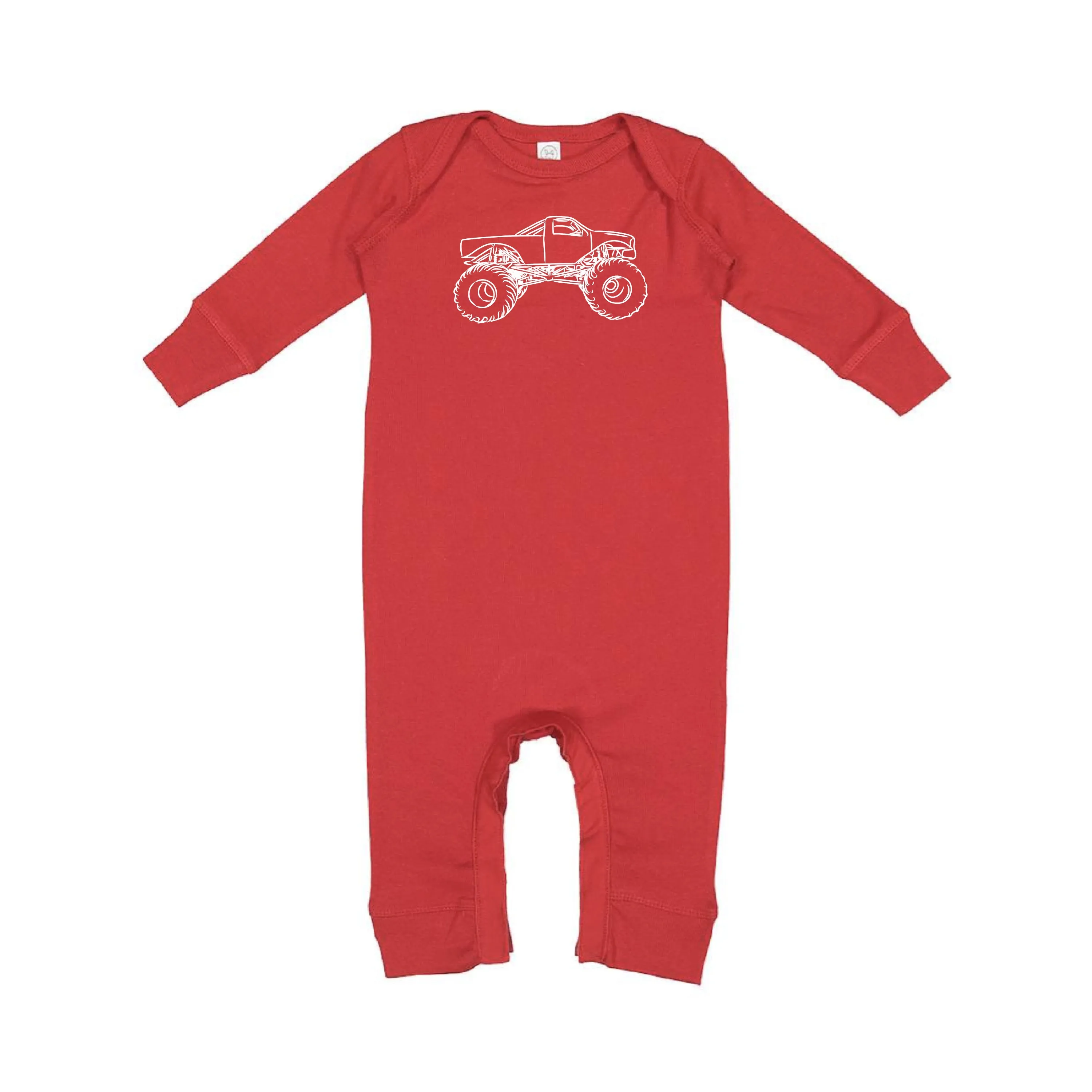 MONSTER TRUCK - Minimalist Design - One Piece Baby Sleeper