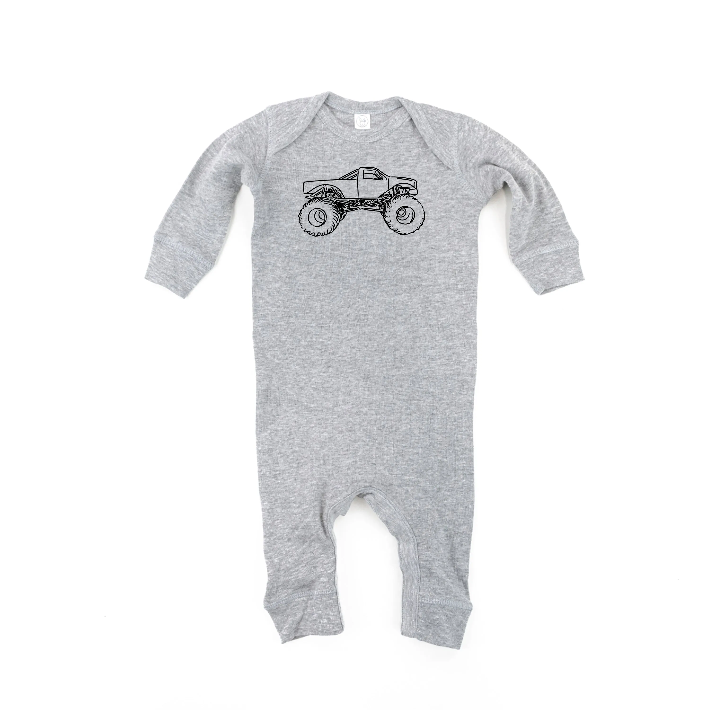 MONSTER TRUCK - Minimalist Design - One Piece Baby Sleeper