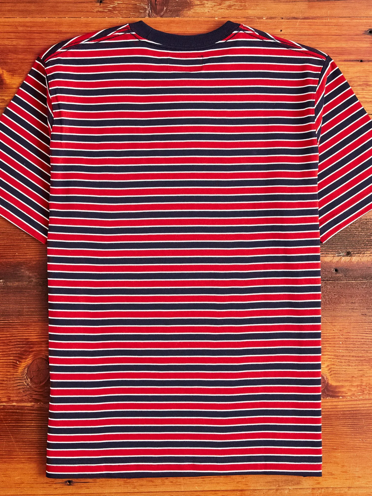 Multistripe Pocket T-Shirt in Navy