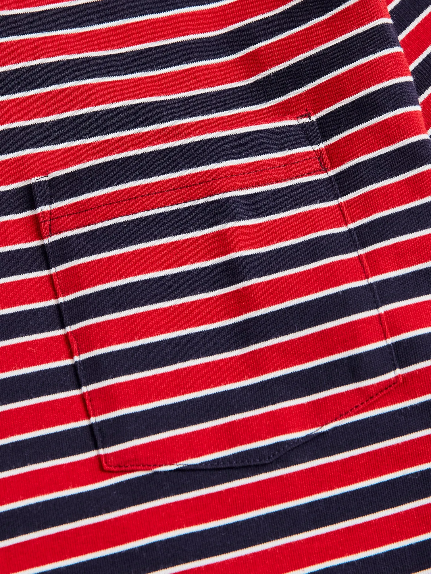 Multistripe Pocket T-Shirt in Navy