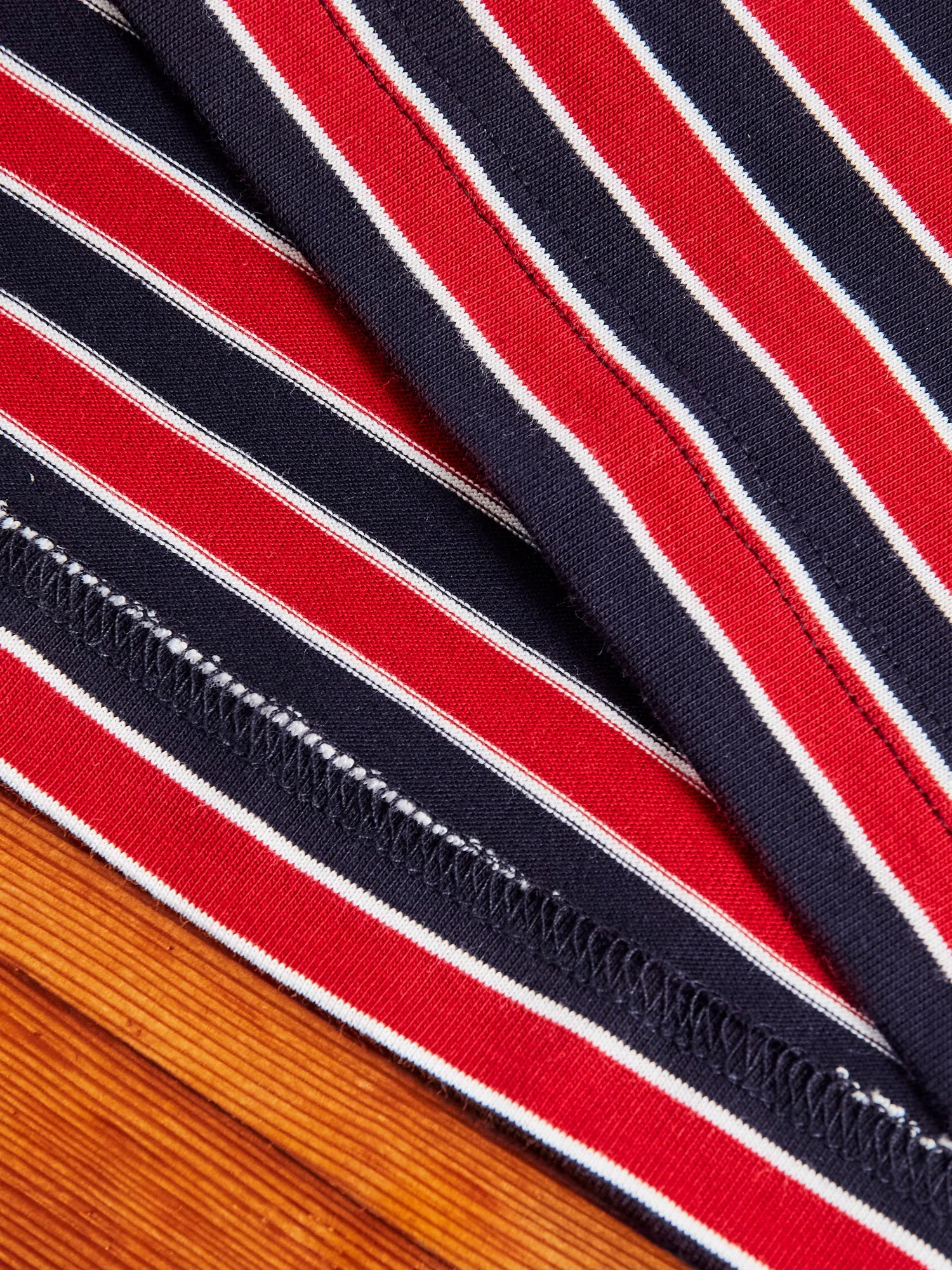 Multistripe Pocket T-Shirt in Navy