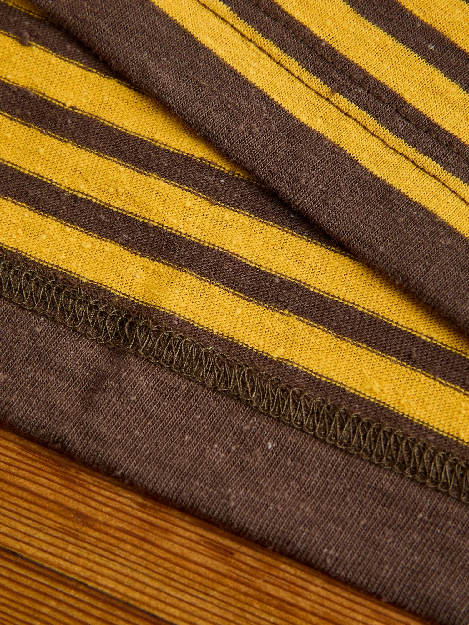 Nep Stripe Pocket T-Shirt in Brown