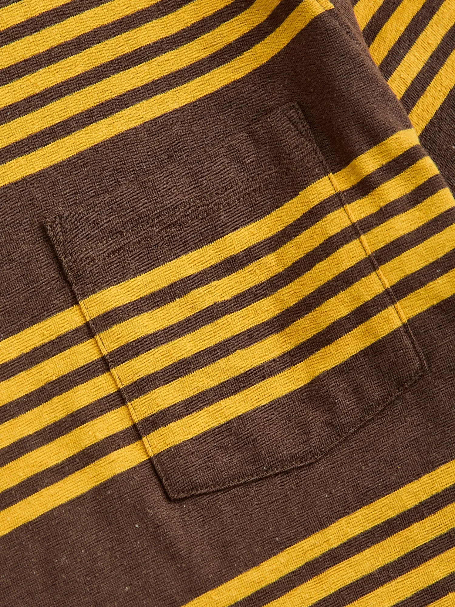 Nep Stripe Pocket T-Shirt in Brown