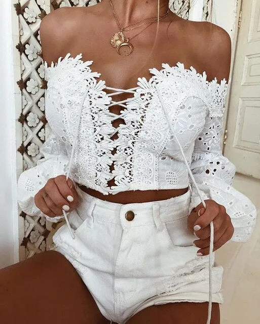 Off Shoulder Beach Blouse