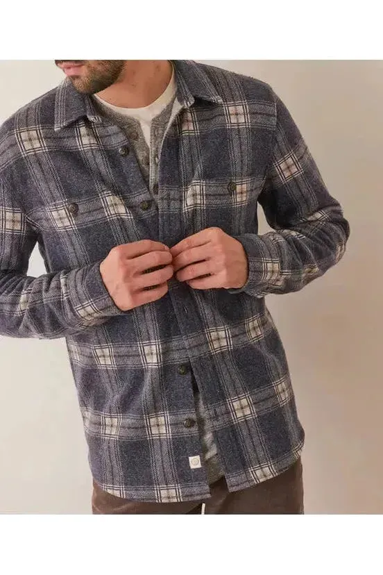 Pacifica Stretch Twill Shirt - Dark Blue Plaid