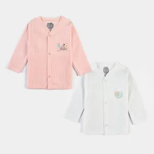 Pack OF 2 Infant F/s T-shirts-W.Peach