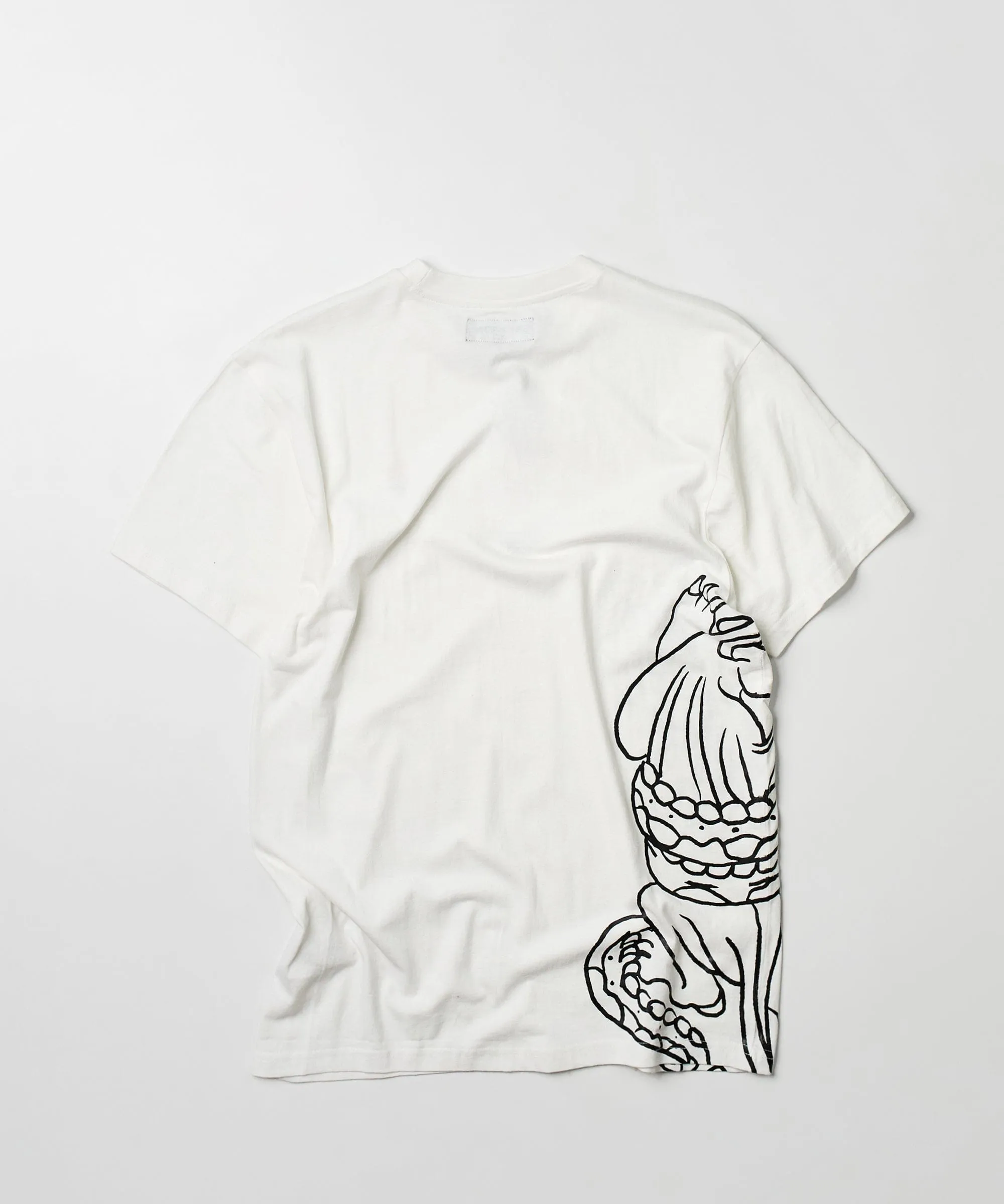 Panter Short Sleeve Graphic Print Embroidered Detail Tee - White