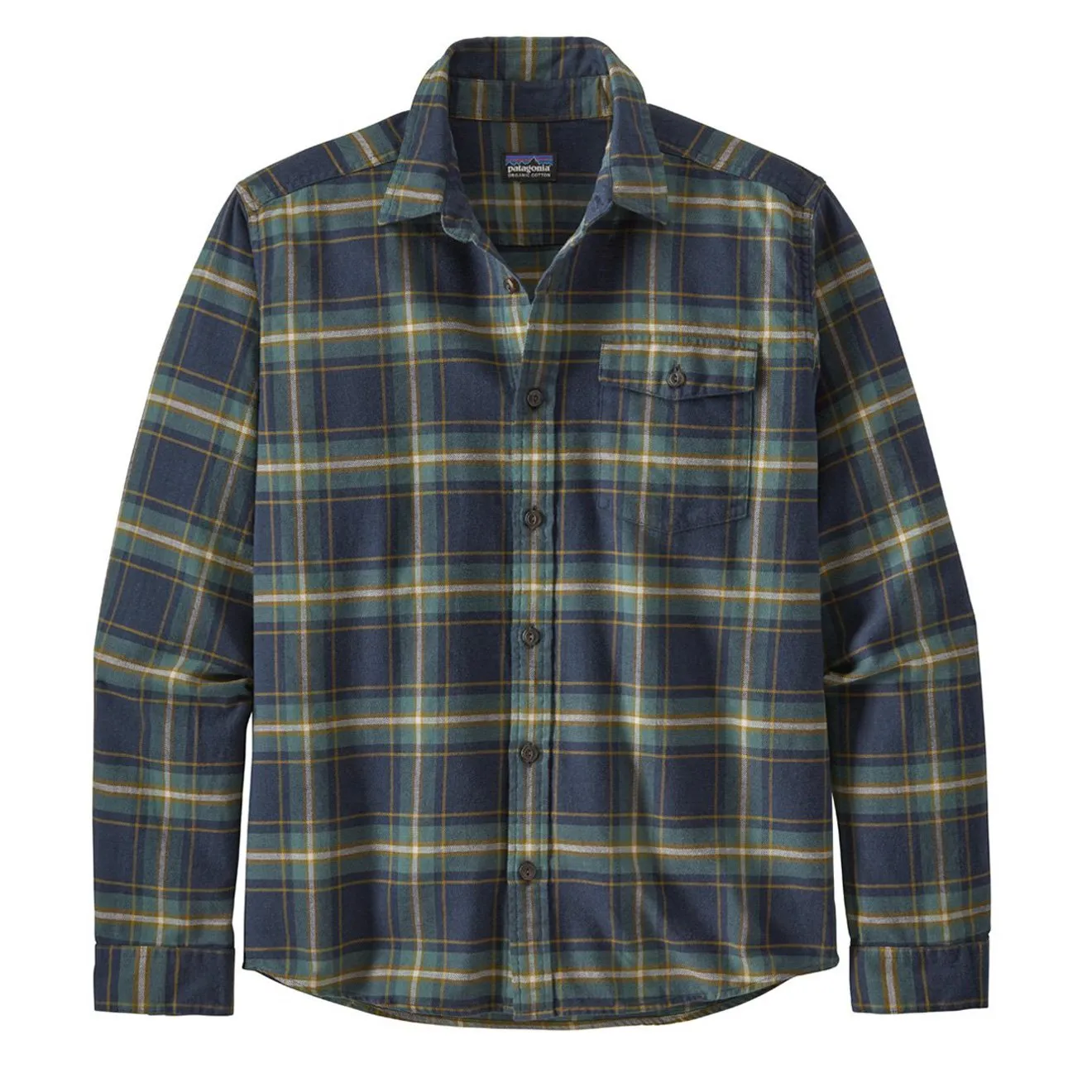 Patagonia L/S Lightweight Fjord Flannel Shirt Lawrence New Navy