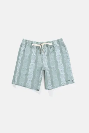 Pineapple Stripe Beach Short Sage