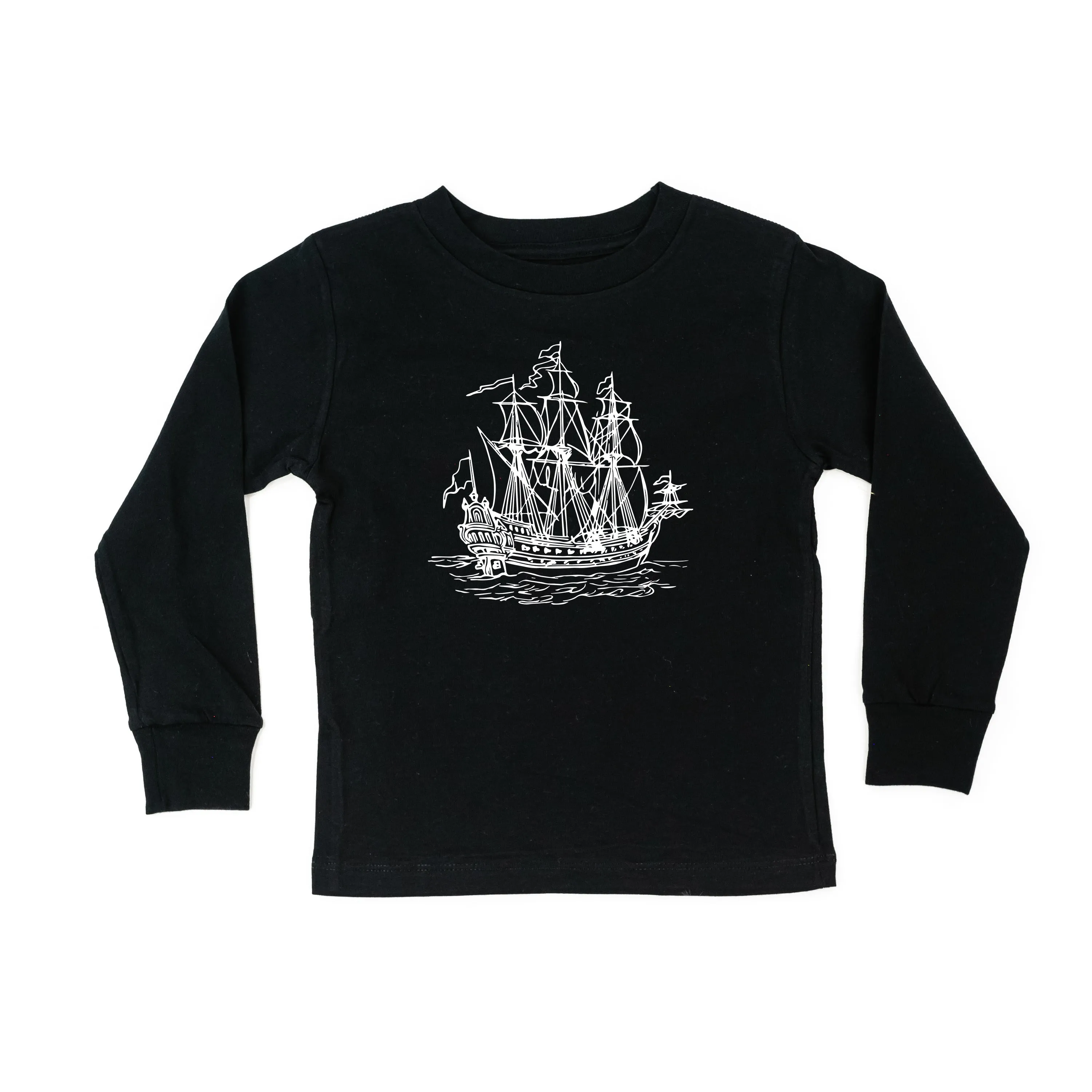 PIRATE SHIP - Minimalist Design - Long Sleeve Child Shirt