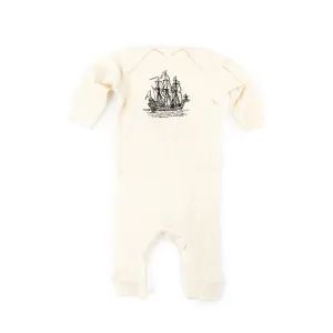 PIRATE SHIP - Minimalist Design - One Piece Baby Sleeper