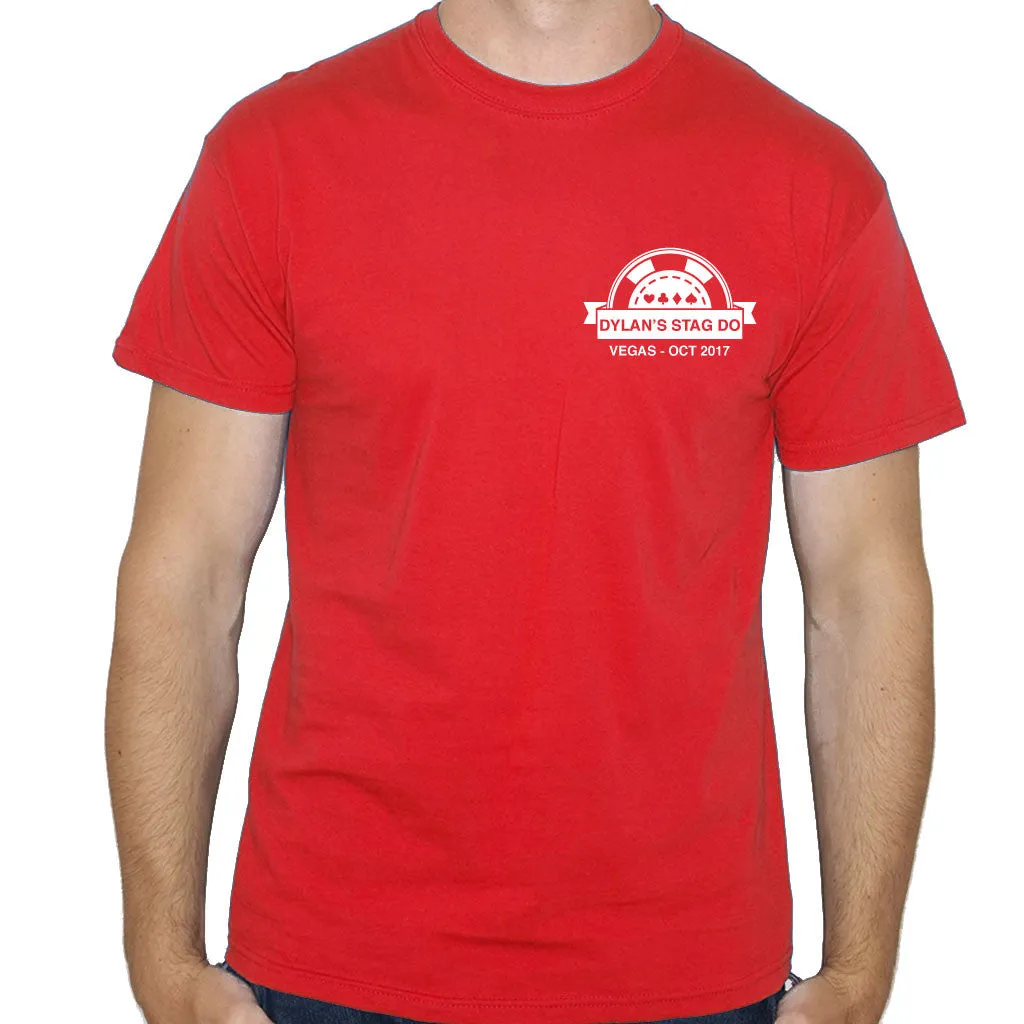 Poker Chip Personalised Stag Do T-Shirt