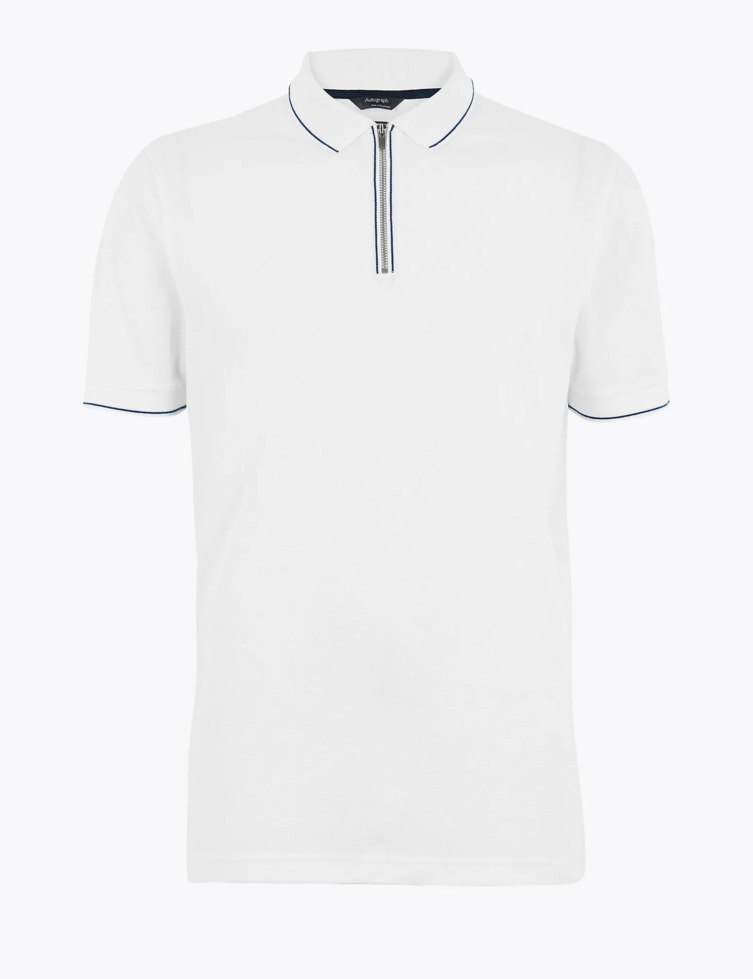 Premium Cotton Half Zip Polo Shirt