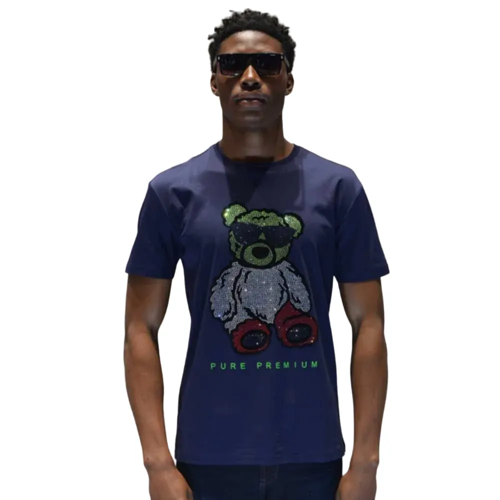 Pure Premium Teddy Nata Navy T  Shirt