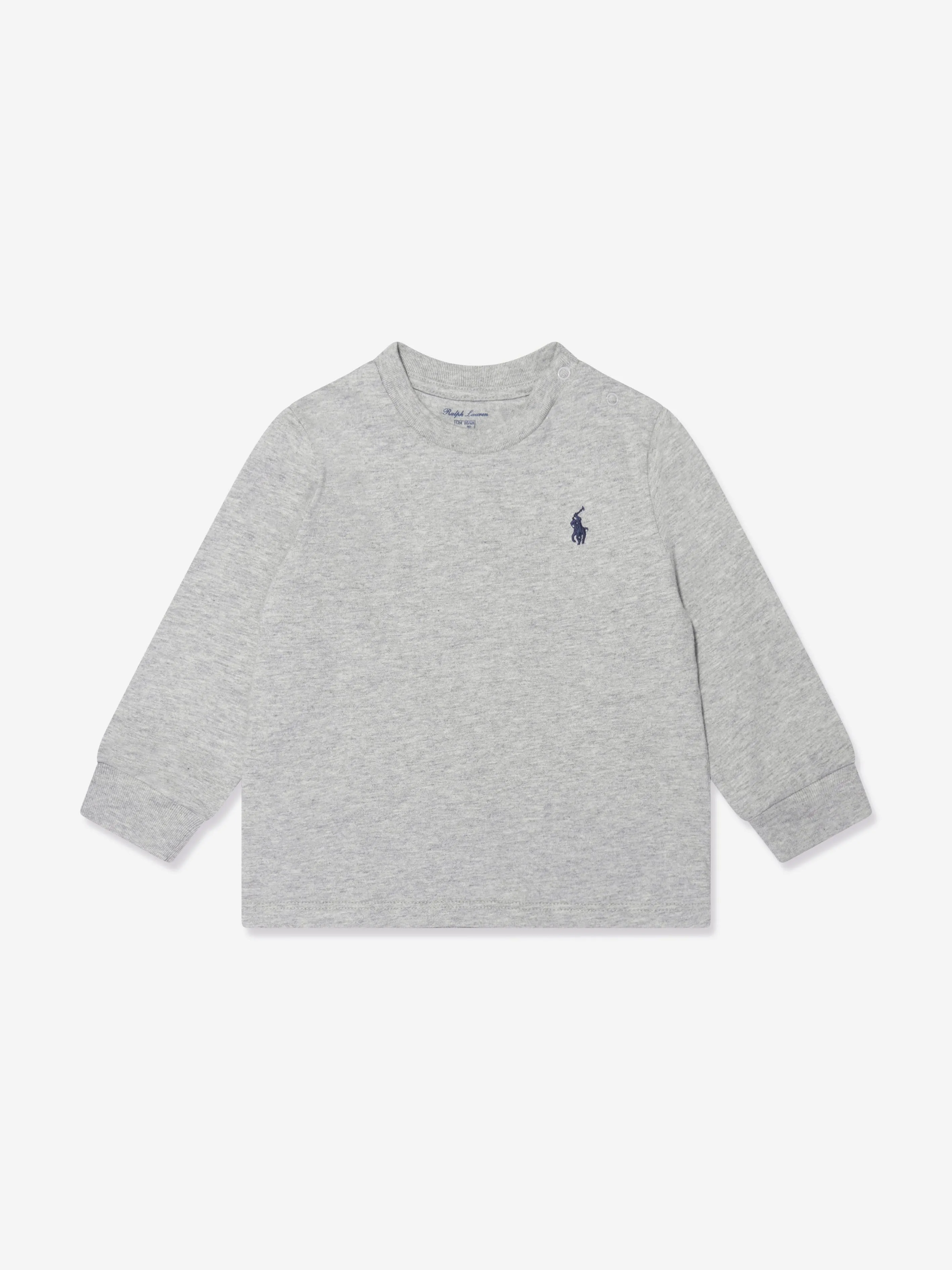 Ralph Lauren Boys Long Sleeve T-Shirt in Grey