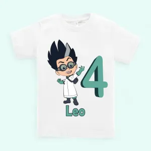 Romeo PJ Masks  boys shirts. Romeo PJ Masks personalized shirts. Boys Romeo PJ Mask custom shirts