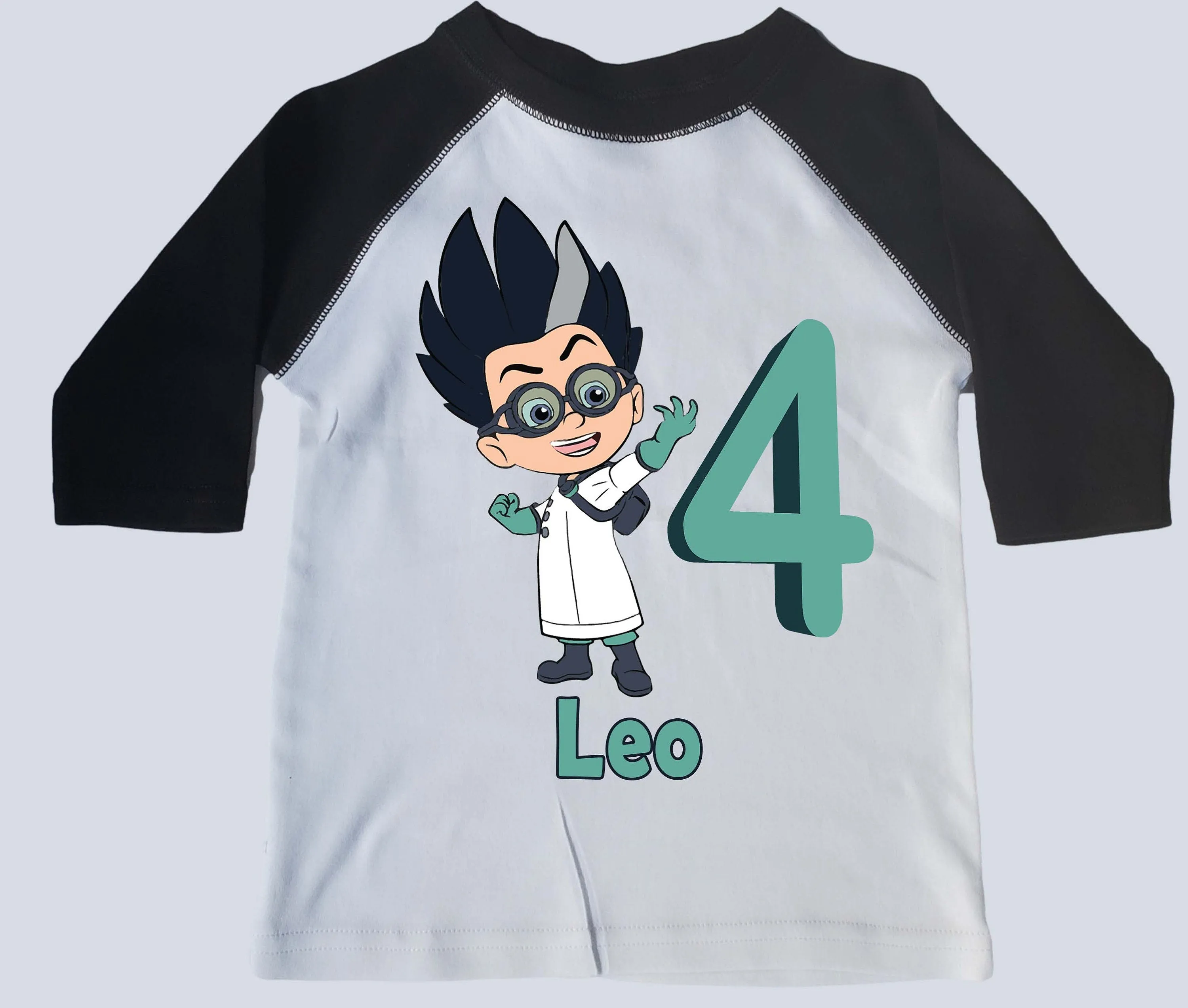 Romeo PJ Masks  boys shirts. Romeo PJ Masks personalized shirts. Boys Romeo PJ Mask custom shirts