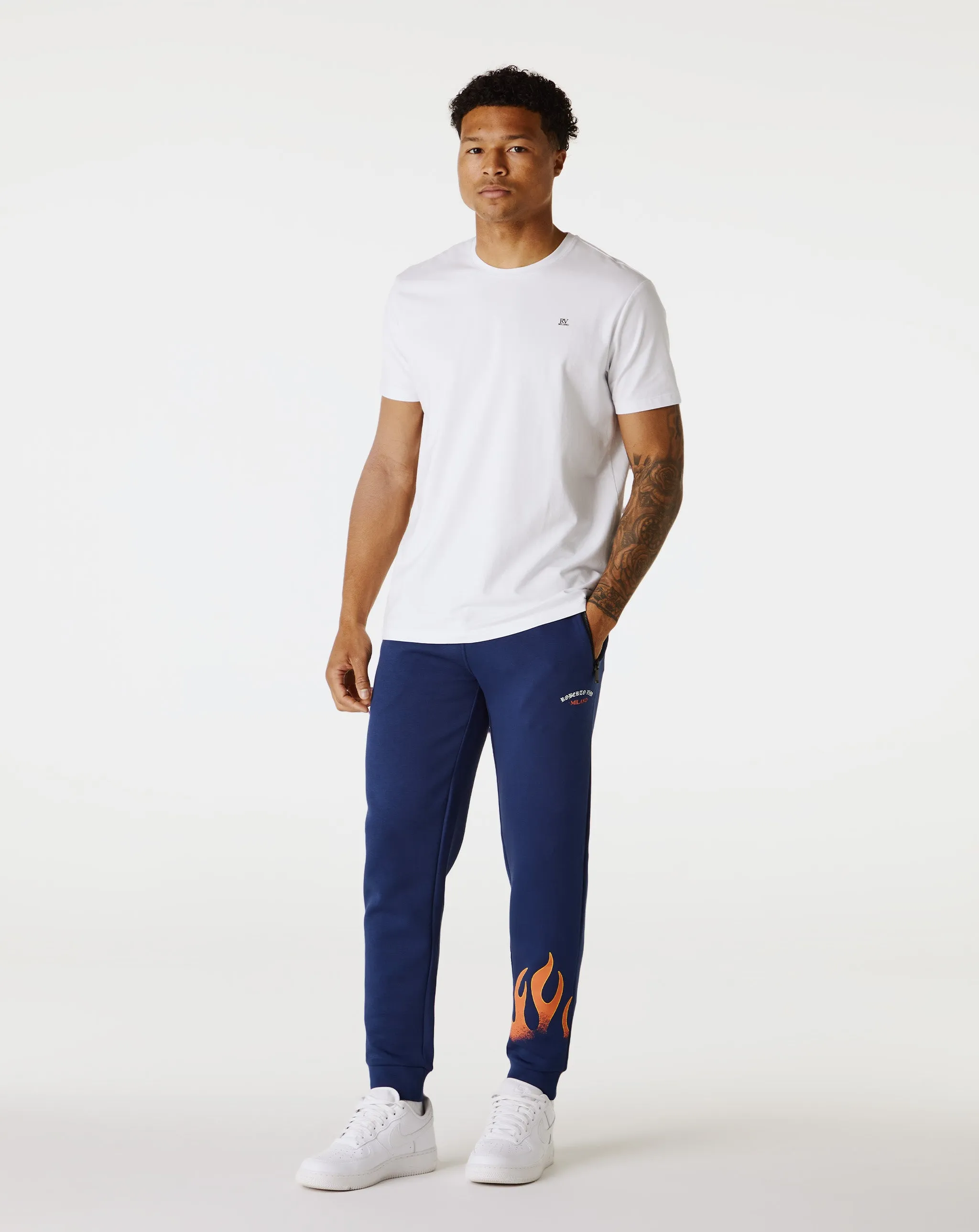 RV Milano White Plain T-Shirt