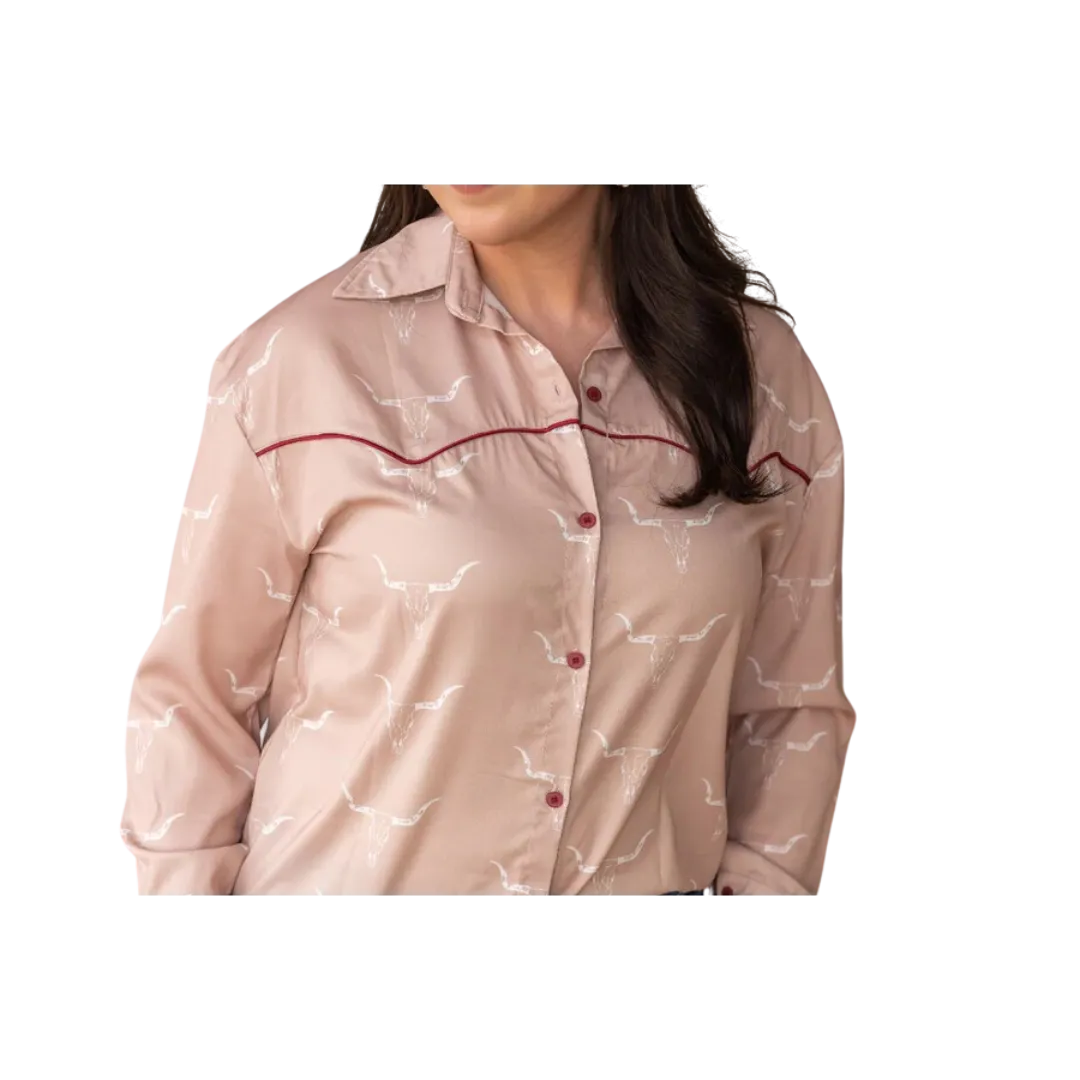 Southern Grace Women's Honky Tonk Attitude Button Up Shirt