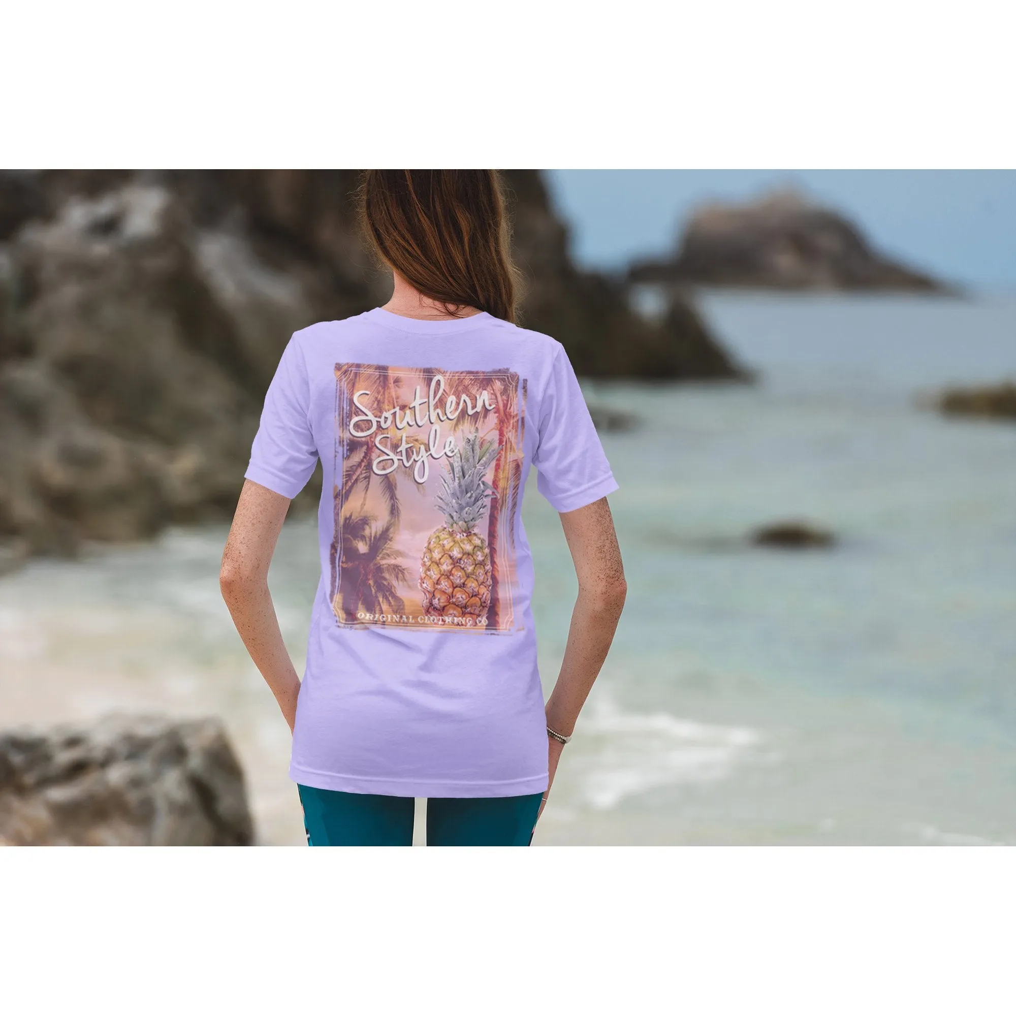 Southern Style - Pineapples & Palms - Custom T-Shirt