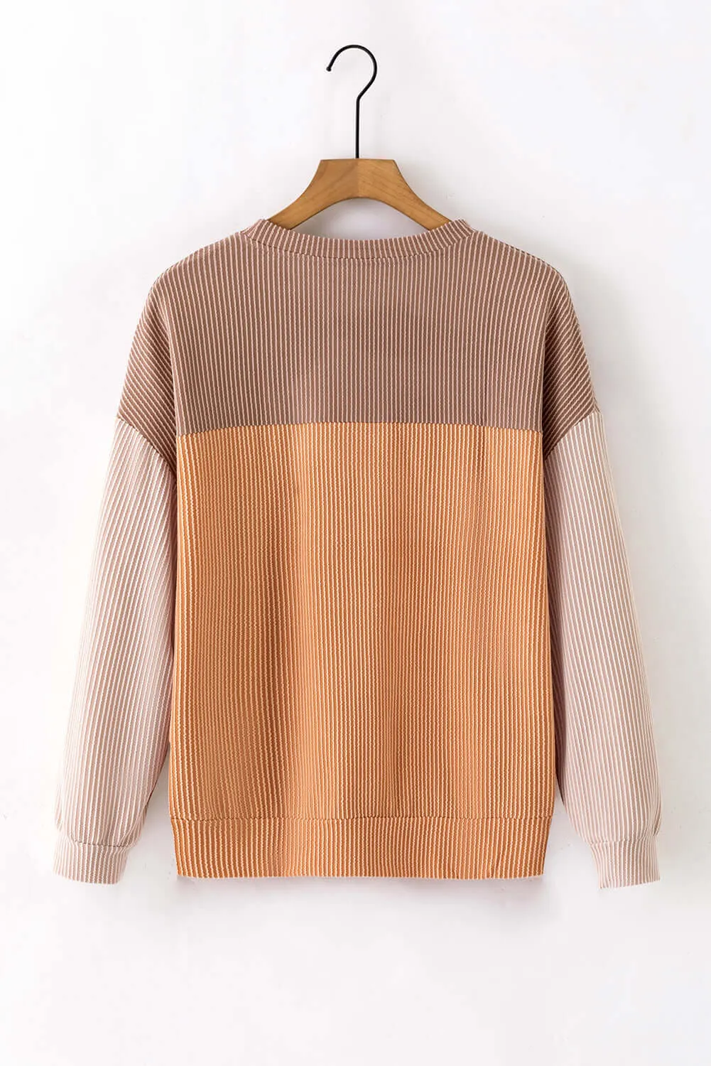 STANDOUT Color Block Top - Taupe/Tan