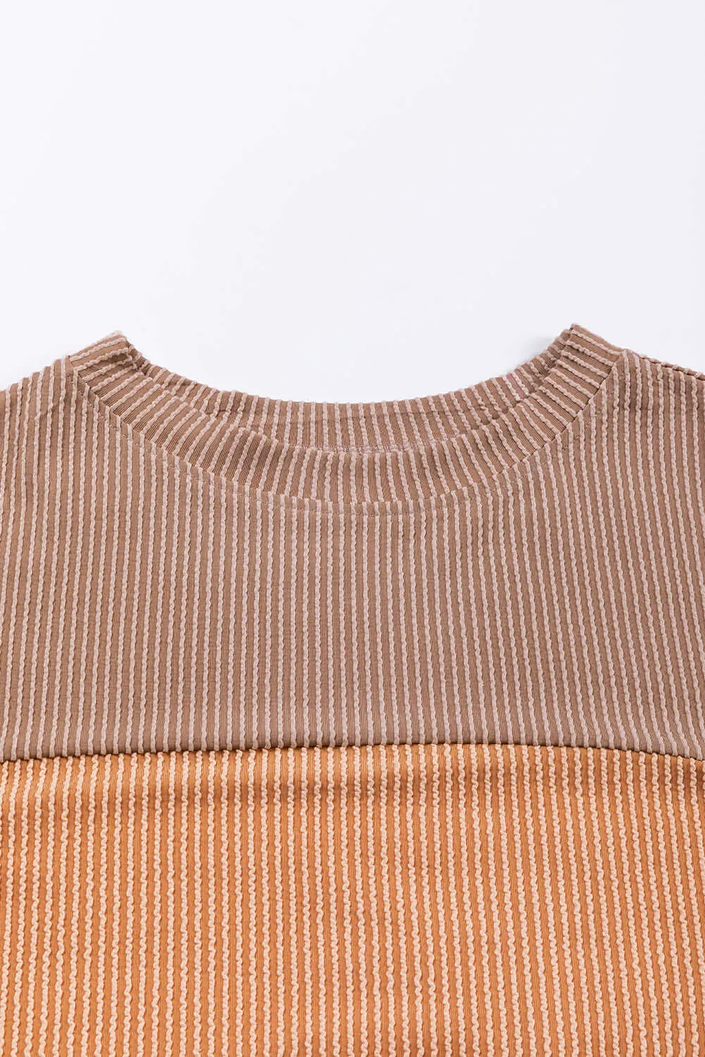 STANDOUT Color Block Top - Taupe/Tan