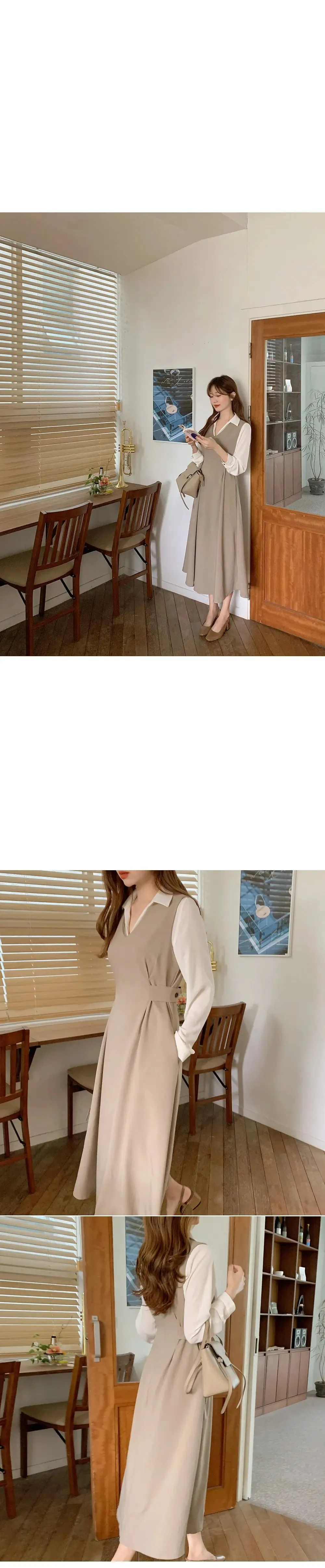 Stylish Early Autumn Korean Style Chic Hong Kong-Style A- line Shirt