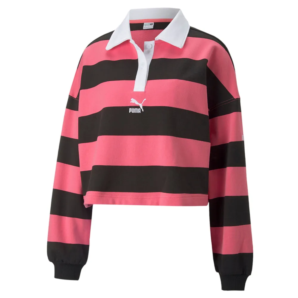 SWxP Striped Long Sleeve Polo Shirt