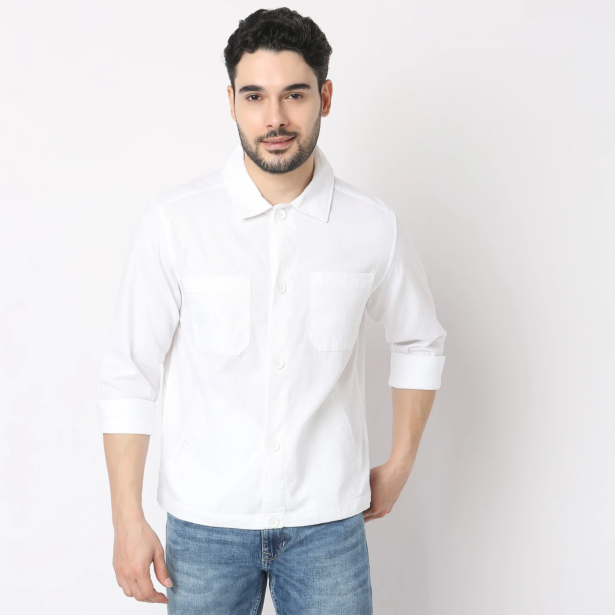 The Shacket : Modern Look "Shirt Jacket" Pure Cotton - Regular Fit