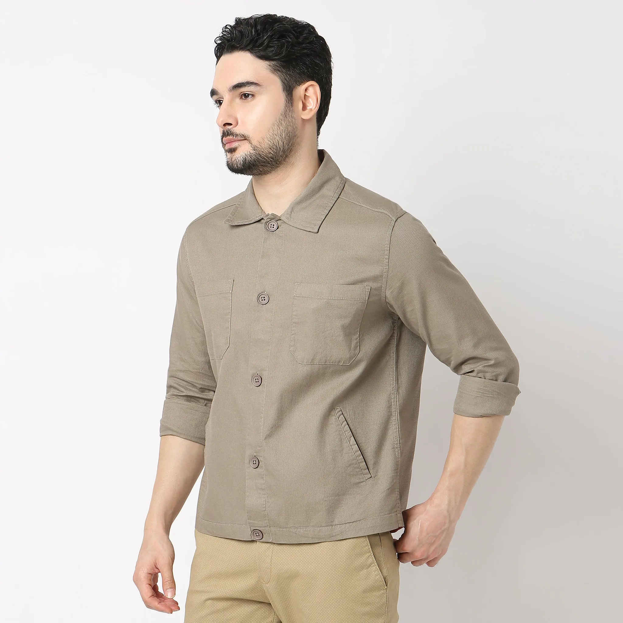 The Shacket : Modern Look "Shirt Jacket" Pure Cotton - Regular Fit